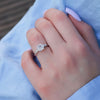 2.0 - 4.0 CT Cushion Cut CVD Diamond Three Stone Style Engagement Ring