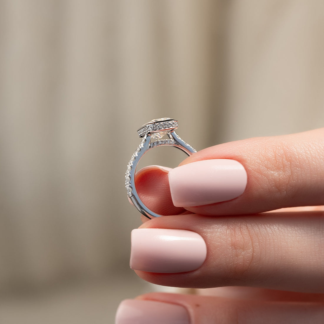 2.0 - 4.0 CT Emerald Cut CVD Diamond Pave Engagement Ring
