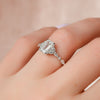 1.0 - 3.0 CT Emerald Cut CVD Diamond Cluster Engagement Ring