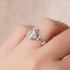 1.0 - 3.0 CT Emerald Cut CVD Diamond Cluster Engagement Ring