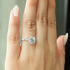 1.50 - 3.50 CT Round Cut CVD Diamond Hidden Halo & Pave Engagement Ring