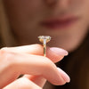 1.50 -3.50 CT Oval Cut CVD Diamond Three Stone Style Engagement Ring