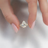 1.0 - 3.0  CT Pear Cut CVD Diamond Cluster Engagement Ring