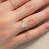 2.0 - 4.0 CT Emerald Cut CVD Diamond Hidden Halo Engagement Ring