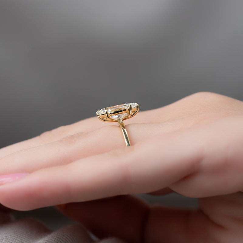 2.0 - 4.0 CT Marquise Cut CVD Diamond Solitaire Engagement Ring