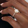 2.0 - 4.0 CT Round Cut CVD Diamond Bezel & Pave Engagement Ring