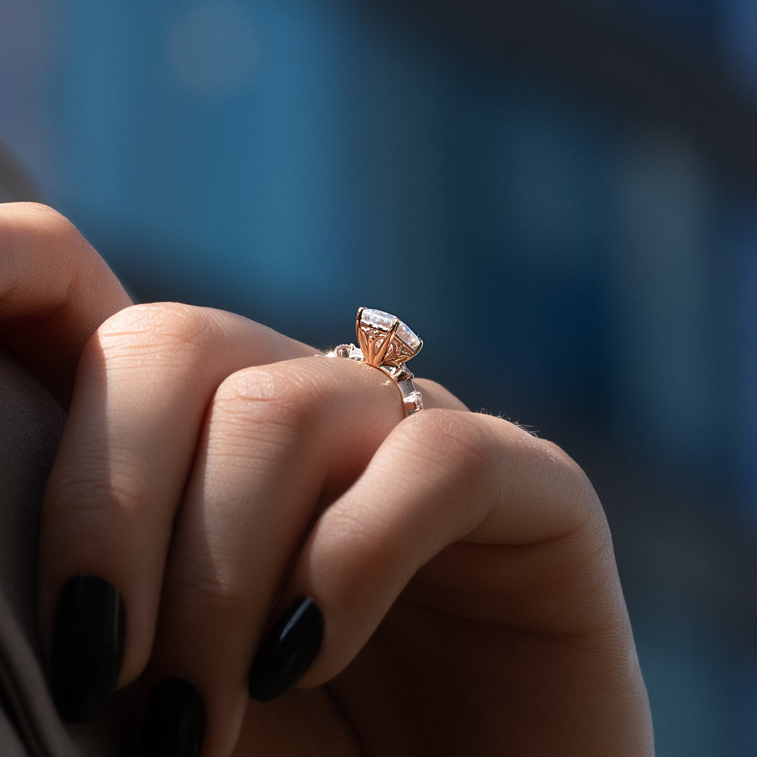 2.0 - 4.0  CT Radiant Cut CVD Diamond Dainty Engagement Ring