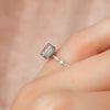 1.0 - 3.0 CT Princess Cut CVD Diamond Hidden Halo & Pave Setting Engagement Ring