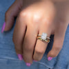 2.0 - 4.0  CT Radiant Cut CVD Diamond Halo & Pave Style Engagement Ring