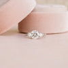 2.25CT Round Moissanite Three Stone Engagement Ring