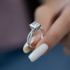 1.50 - 3.50 CT Princess Cut CVD Diamond Split Shank Style Engagement Ring