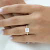 1.0 - 3.0 CT Princess Cut CVD Diamond Hidden Halo & Pave Style Engagement Ring