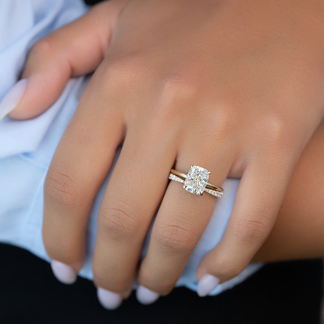 2.0 - 4.0 CT Elongated Cushion Cut CVD Diamond Solitaire Engagement Ring