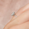 2.0 - 4.0 CT Elongated Cushion Cut CVD Diamond Hidden Halo & Pave Style Engagement Ring