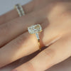 2.0 - 4.0 CT Elongated Cushion Cut CVD Diamond Three Stone Style Engagement Ring