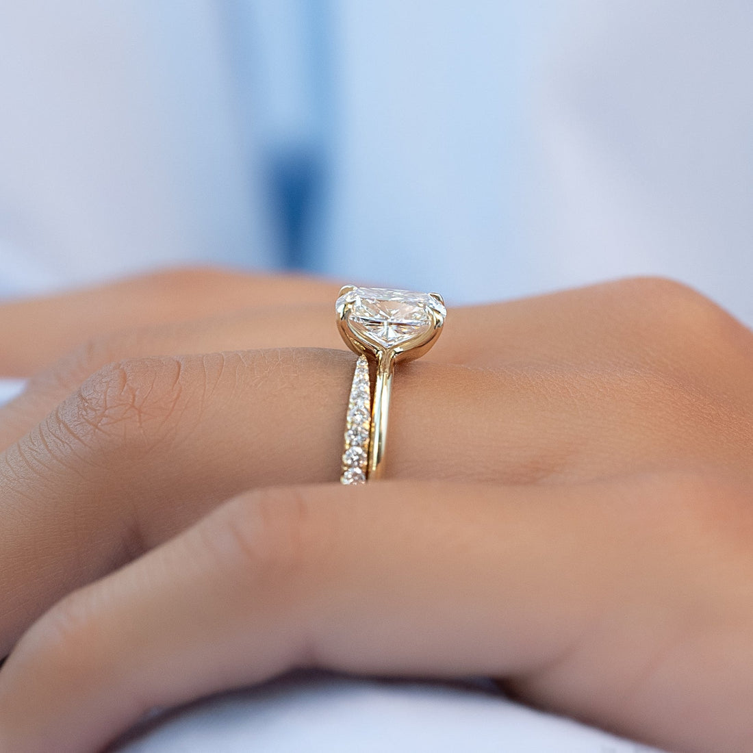 2.0 - 4.0 CT Elongated Cushion Cut CVD Diamond Solitaire Engagement Ring