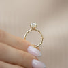 2.0 - 4.0 CT Elongated Cushion Cut CVD Diamond Hidden Halo Engagement Ring
