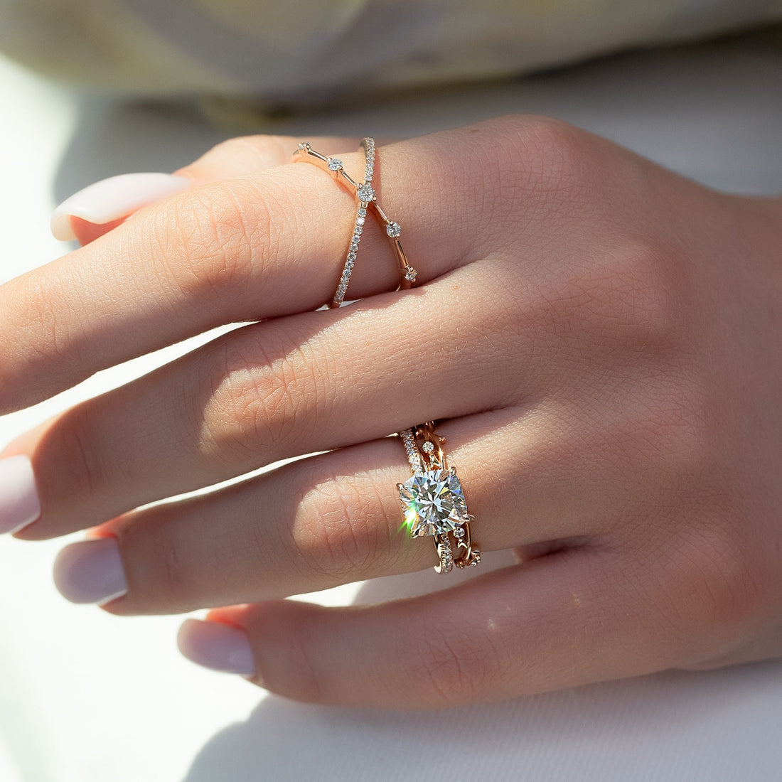 2.0 - 3.0 CT Cushion Cut CVD Diamond Twisted Engagement Ring
