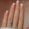 2.0 - 4.0 CT Cushion Cut CVD Diamond Halo & Pave Setting Engagement Ring