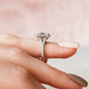 1.0 - 3.0 CT Emerald Cut CVD Diamond Halo Split Shank Engagement Ring