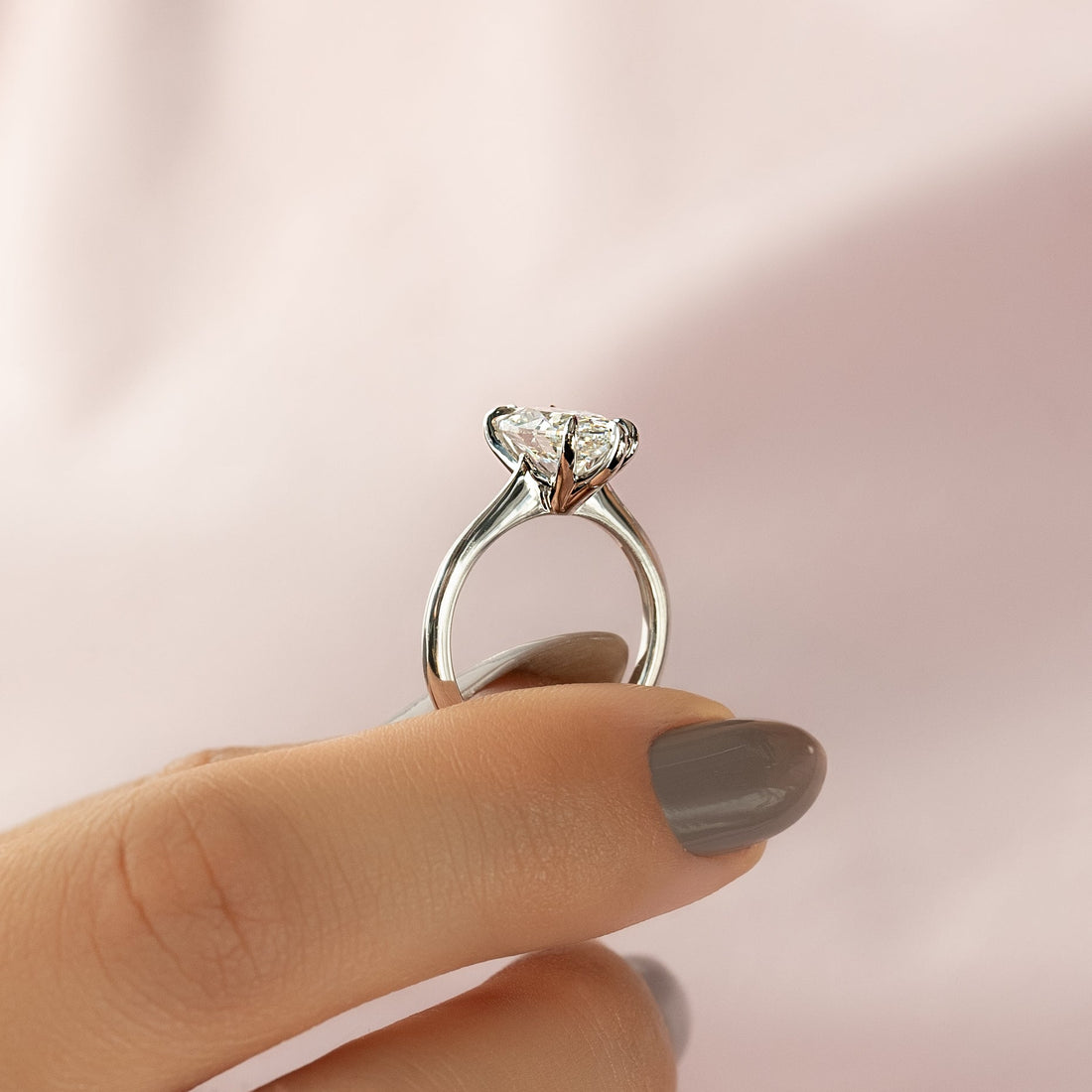 2.0 - 4.0 CT Marquise Cut CVD Diamond Solitaire Engagement Ring