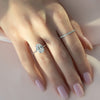 1.50 - 3.50 CT Oval  Cut CVD Diamond Hidden Halo Engagement Ring