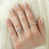 2.0 - 4.0 CT Oval Cut CVD Diamond Hidden Halo & Pave Engagement Ring