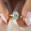 2.0 - 4.0 CT Oval Cut CVD Diamond Solitaire Engagement Ring