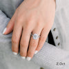 1.0 - 3.0 CT Emerald Cut Moissanite Halo Engagement Ring