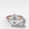Architectural Perfection: Tilted Asscher Split Shank Ring