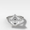 Architectural Perfection: Tilted Asscher Split Shank Ring
