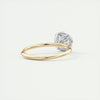 2CT Cushion Moissanite Bezel Solitaire Two Tone Engagement Ring