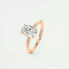 2.0 Ct Oval Floral Solitaire Moissanite Diamond Engagement Ring