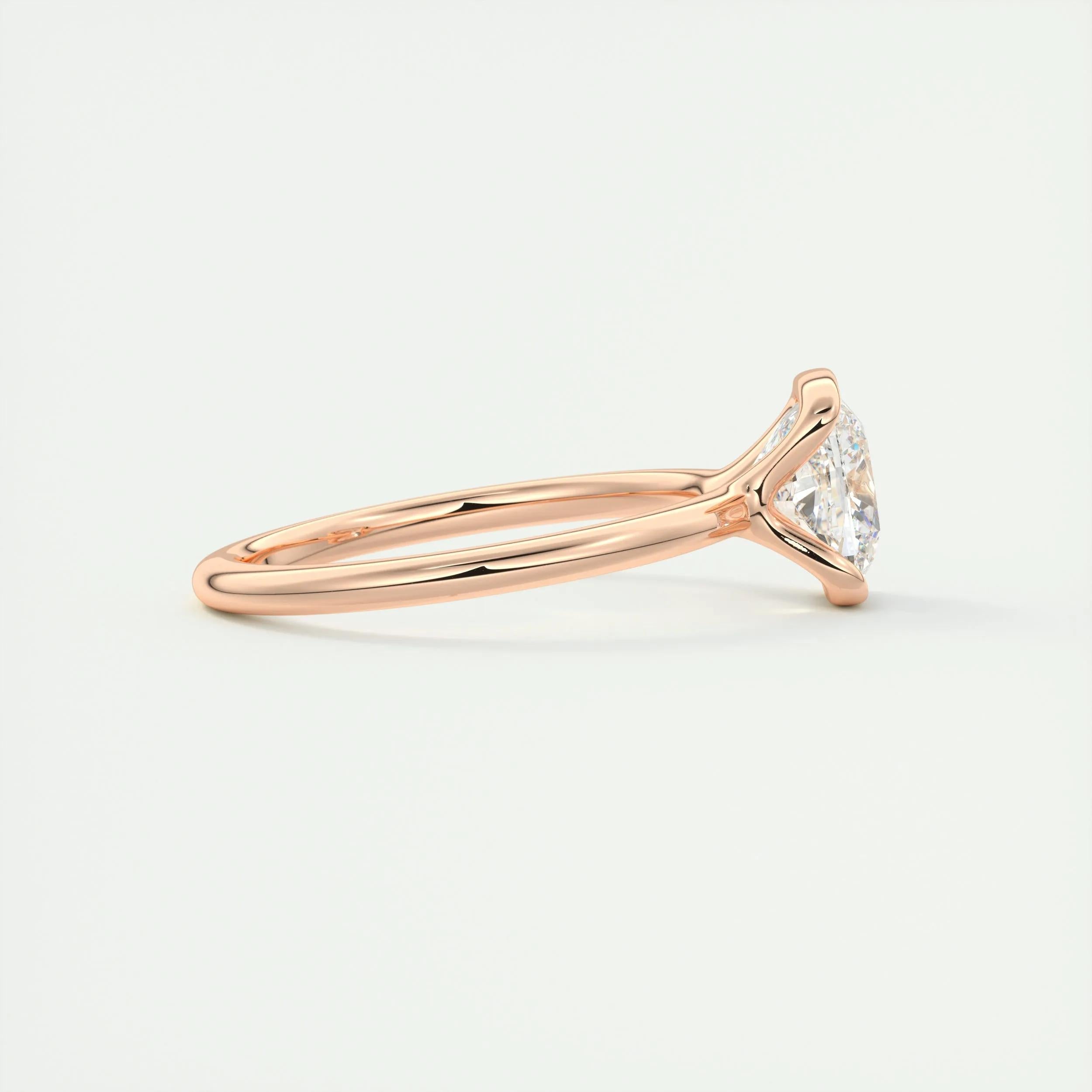 2.0 Ct Cushion East West Half Bezel Solitaire Moissanite Engagement Ring