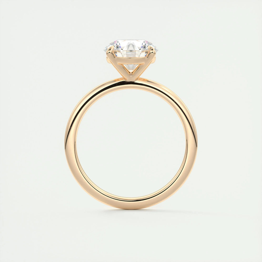 1.75 Ct Round Cut Moissanite Solitaire Diamond Engagement Ring