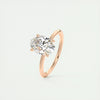 2.0 Ct  Oval Cut  Solitaire Moissanite Diamond  Engagement Ring