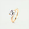 2.0 Ct Cushion Solitaire Moissanite  Diamond  Engagement Ring