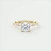 2.35 Ct Round Solitaire with Bubble Moissanite Diamond Engagement Ring