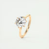 1.8 Ct Round Solitaire Moissanite Diamond Engagement Ring