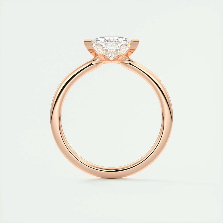 2.1 Ct Trillion Cantilever Solitaire Moissanite Engagement Ring