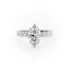 3.0 - 7.0 CT Marquise CVD Diamond Hidden Halo & Pave Engagement Ring