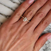 1.0-3.0 CT Oval CVD Diamond Dainty Engagement Ring