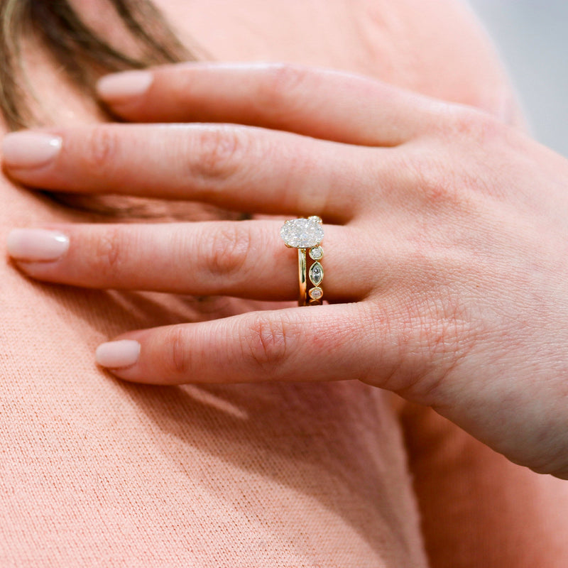 2.0ct Oval Cut Solitaire Diamond 14K Gold Engagement Ring