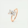 2.5 Ct Solitaire Radiant Cut Moissanite Diamond Engagement Ring