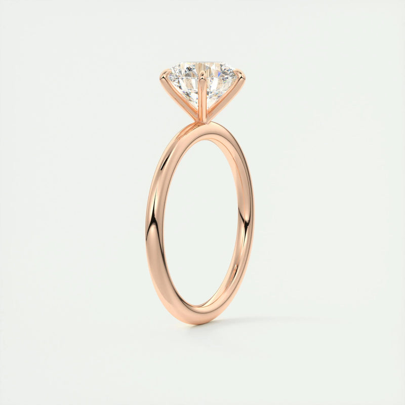 2.15 Ct Round Solitaire Flush Stacking Moissanite Diamond Engagement Ring