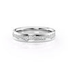 4mm Round Cut Moissanite Twig Cigar Men's Wedding Band