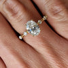 1.0-3.0 CT Oval CVD Diamond Dainty Engagement Ring