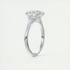 2.0CT Oval Moissanite 3 Stones Engagement Ring