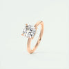2.0 Ct Cushion Cut Solitaire Moissanite Diamond Engagement Ring