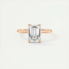 2.0 Ct Emerald Solitaire Moissanite Diamond Engagement Ring